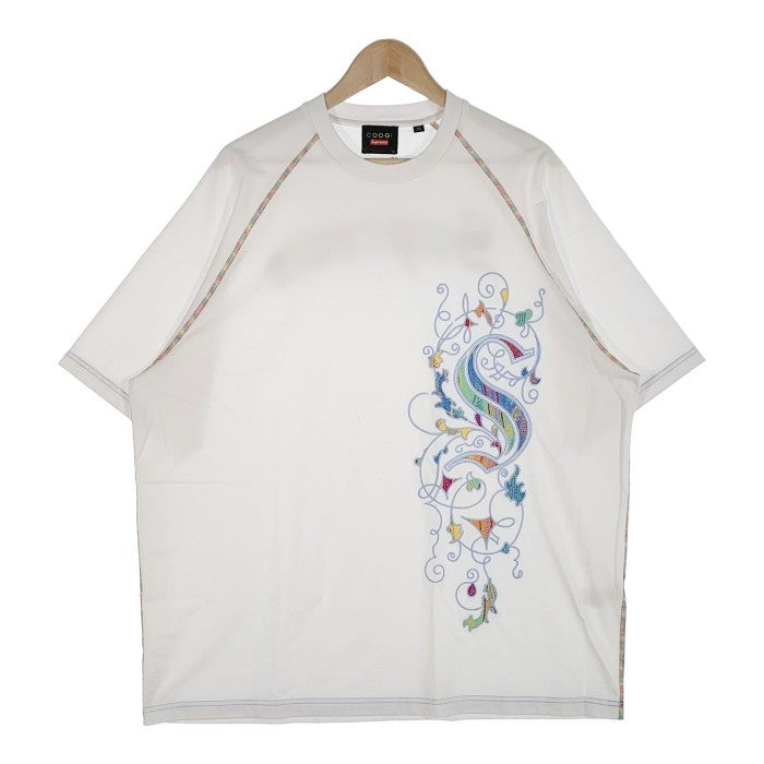 SUPREME シュプリーム 23SS Coogi クージー Raglan S/S Top ラグラン ショートスリーブトップ 刺繡 Tシャツ ホワイト Size XL 福生店