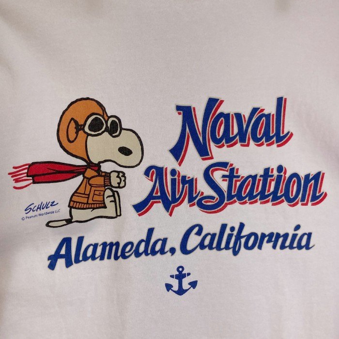 BUZZ RICKSON’S バズリクソンズ PEANUTS プリント ロングスリーブTシャツ ホワイト Size XL 瑞穂店