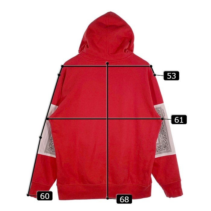 SUPREME シュプリーム 22SS THE NORTH FACE ノースフェイス Bandana Hooded Sweatshirt バンダナ プルオーバースウェットパーカー レッド 並行品 Size M 福生店