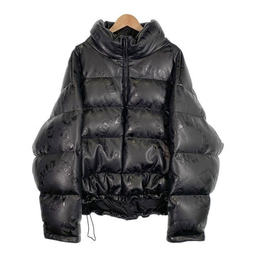 A FEW GOOD KIDS アフューグッドキッズ Logo Puffer Jacket サークルロゴ フェイクレザー パファージャケット ブラック Size XL 福生店