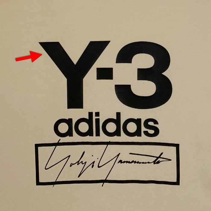 Y-3 ワイスリー プリント Tシャツ ベージュ Size L 福生店