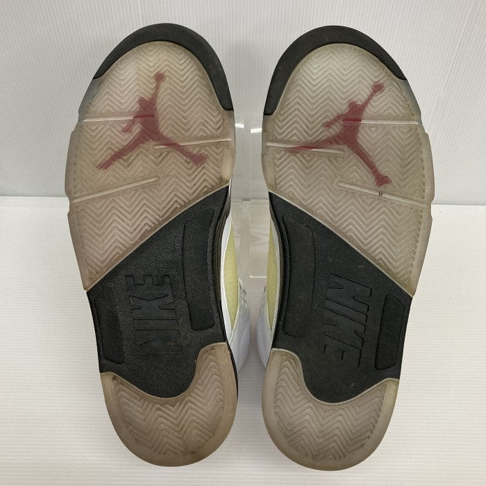 NIKE ナイキ AIR JORDAN5 RETRO Fire Red エアジョーダン５ レトロ ファイア レッド DA1911-102 ホワイト size27.5cm 瑞穂店