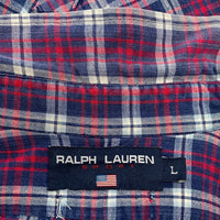 RALPH LAUREN SPORTS ラルフローレン スポーツ ボタンダウンシャツ チェック 半袖 Size L 福生店
