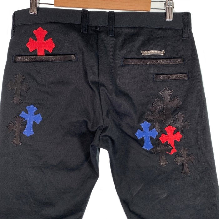 Chrome Hearts クロムハーツ CHINO STRTLG FBRC チノ ストレートパンツ セメタリークロスパッチ ブラック Size 33 福生店