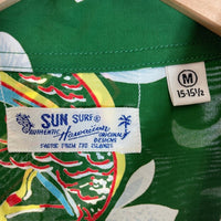 SUN SURF サンサーフ SS38029 UKULELE MELODY アロハシャツ グリーン sizeM 瑞穂店