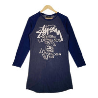 Stussy ステューシー 古着加工 ラグランワンピース ネイビー sizeM 瑞穂店