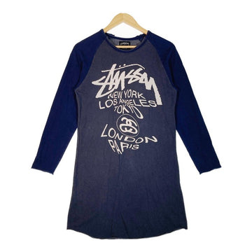 Stussy ステューシー 古着加工 ラグランワンピース ネイビー sizeM 瑞穂店