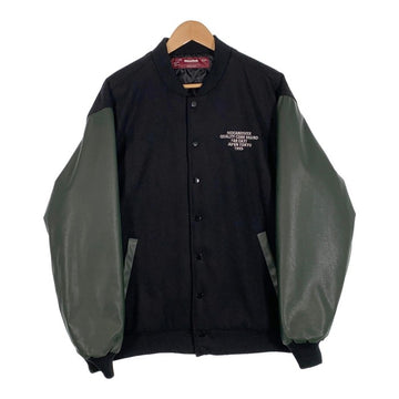 HIDE AND SEEK ハイドアンドシーク 23AW VARSITY JACKET バーシティジャケット スタジャン ブラック ダークグリーン Size L 福生店