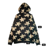 A BATHING APE ア・ベイジング・エイプ スター総柄 フルジップ パーカー ブラック×ゴールド sizeXL 瑞穂店