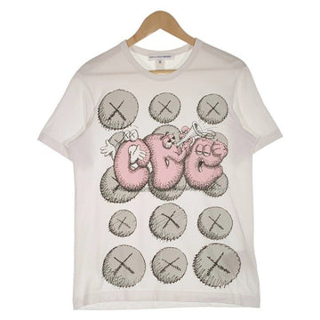 COMME des GARCONS SHIRT コムデギャルソンシャツ 21AW KAWS カウズ CDG プリントTシャツ ホワイト FH-T003 Size M 福生店