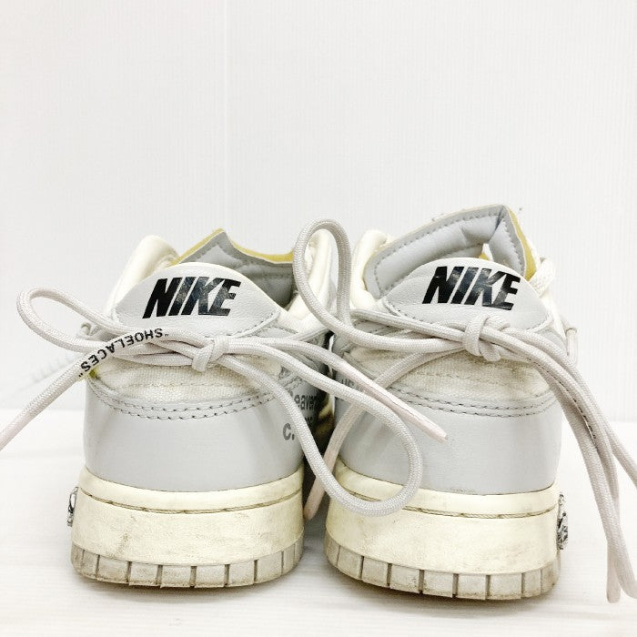 NIKE×OFF-WHITE ナイキ×オフホワイト DUNK LOW 1 OF 50 "49" DM1602-123 ホワイト×グレー size27.5cm 瑞穂店