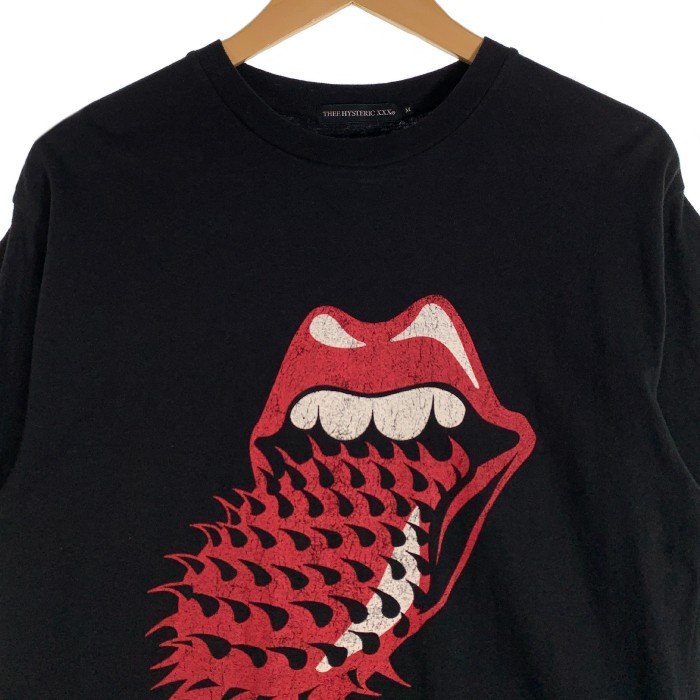THEE HYSTERIC XXX ジィヒステリックトリプルエックス VOODOO SPIKED TONEGUE ヴゥードゥースパイクドタン プリントTシャツ ブラック Size M 福生店