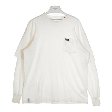DESCENDANT ディセンダント MILITIA LAYERED TEE レイヤード サーマル 長袖 ポケットTシャツ ホワイト size3 瑞穂店