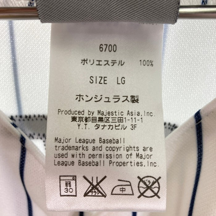 Majestic マジェスティック MLB メジャーリーグ ベースボール NEW YORK YANKEES ニューヨーク ヤンキース TANAKA 田中将大選手 19 HOME プレイヤー レプリカ ユニフォーム ホワイト sizeL 瑞穂店