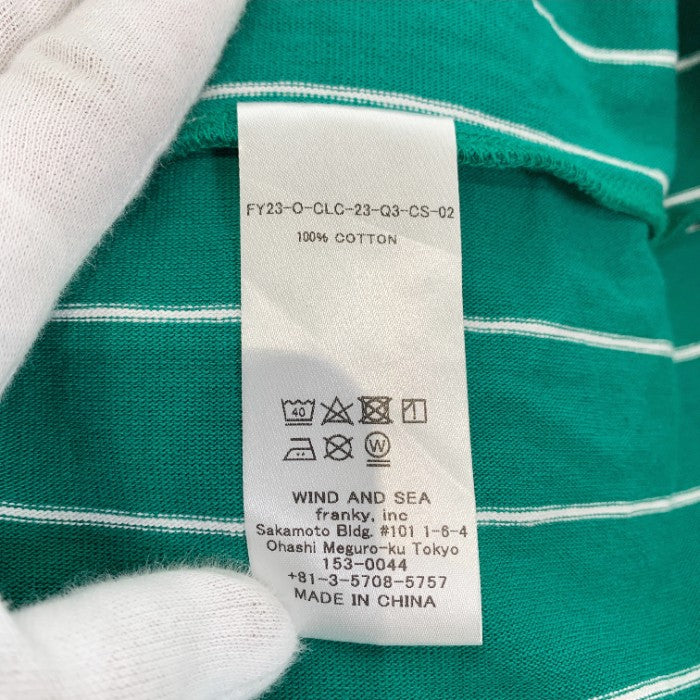 WIND AND SEA ウィンダンシー STRIPE S/S TEE ストライプ Tシャツ グリーン Size L 福生店