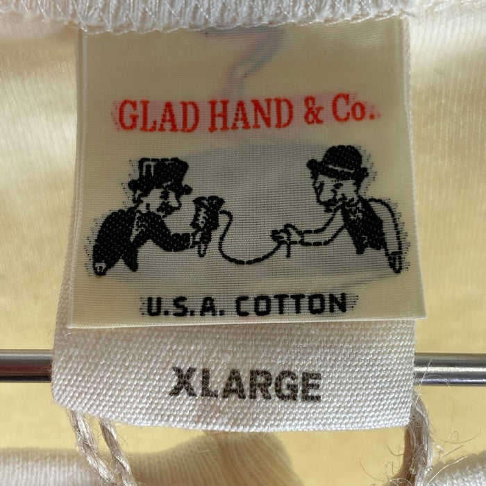 GLAD HAND グラッドハンド ヘンリーネック ポケットTシャツ ナチュラル sizeXL 瑞穂店