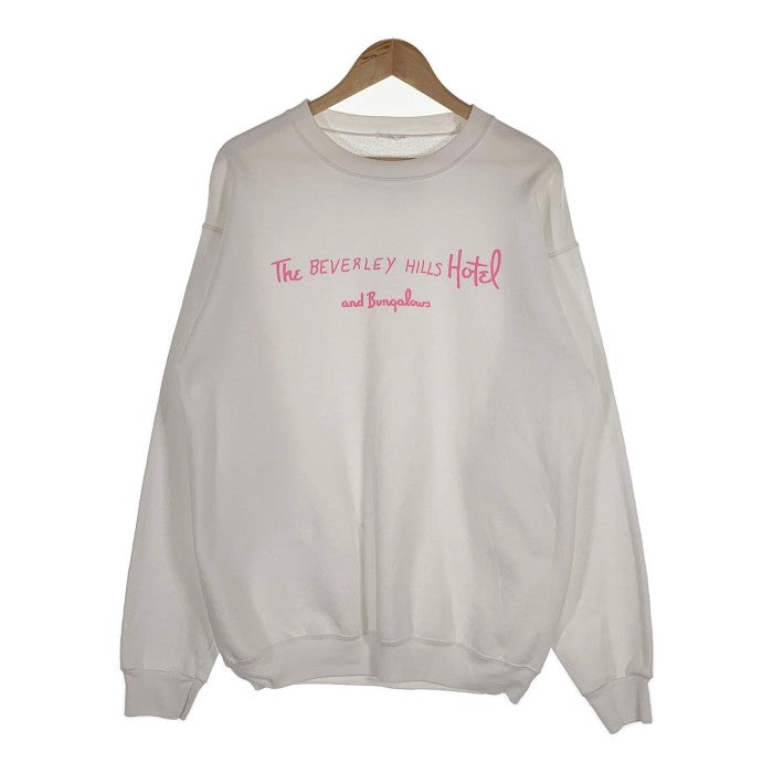 Cloney クロニー The BEVERLEY HILLS HOTEL プリント スウェットクルーネックトレーナー ホワイト Size L-XL 相当 福生店