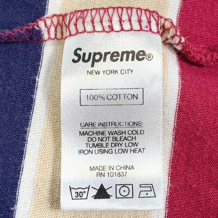 SUPREME シュプリーム 19SS Classic Logo Stripe Polo クラシックロゴ ストライプ ポロ シャツ Size M 福生店