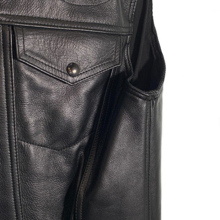 VANSON バンソン レザートラッカージャケット ベストカスタム ブラック Size 42 福生店
