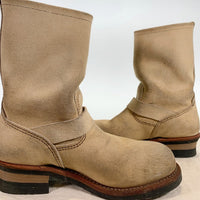 RED WING レッドウィング 8268 スウェード エンジニアブーツ ベージュ 11年 パンチ穴あり Size 8 1/2D (26.5cm) 福生店