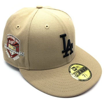 New Era ニューエラ LA Dodgers ドジャース 59FIFTY 50周年記念ワッペン ベージュ Size 7 1/2(59.6cm) 福生店
