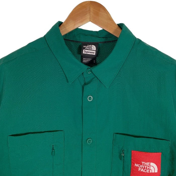 SUPREME シュプリーム 22SS THE NORTH FACE ノースフェイス Trekking S/S Shirt トレッキングショートスリーブシャツ グリーン NR02211I Size XL 福生店