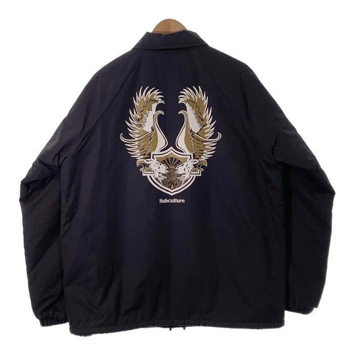 Subculture サブカルチャー 22AW TWIN EAGLE COACHES JACKET ツインイーグル コーチジャケット プリント 内ボア ブラック SCJK-A2202 Size 1 福生店