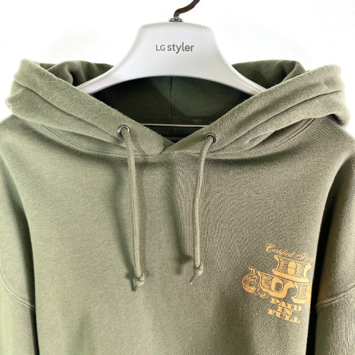 HUF ハフ PF00570 23SS PAID IN FULL PULLOVER HOODIE プルオーバー パーカー オリーブ sizeM 瑞穂店