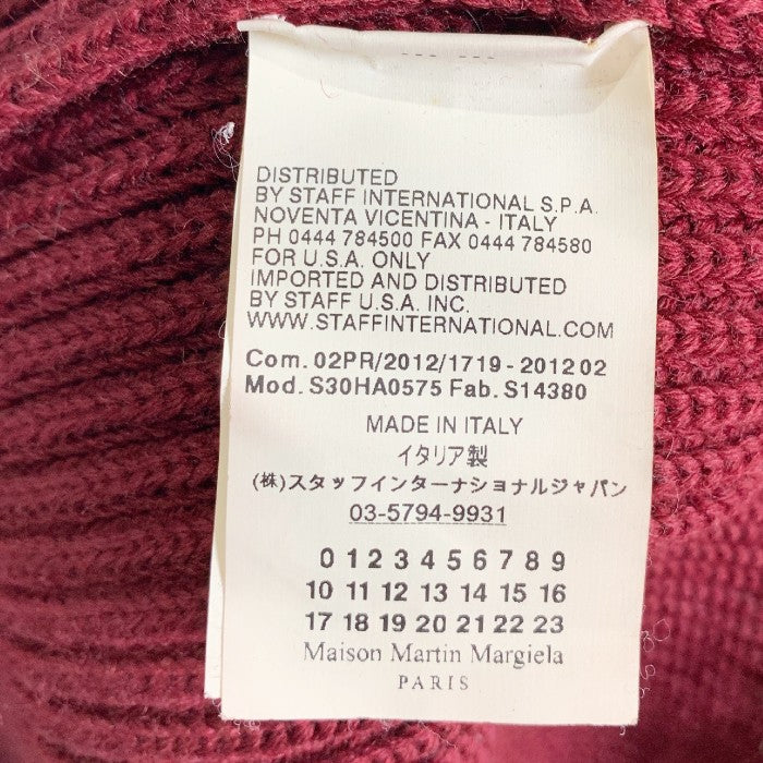 Maison Martin Margiela メゾンマルタンマルジェラ 12AW ドライバーズニット ジップアップ ボルドー S30HA0575  Size M 福生店