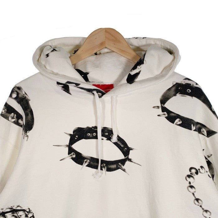 SUPREME シュプリーム 20AW  Studded Collars Hooded Sweatshirt スタッズカラー プルオーバースウェットパーカー ホワイト Size L 福生店