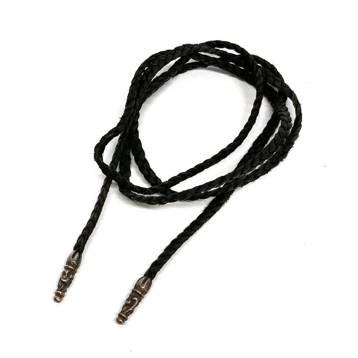 CHROME HEARTS クロムハーツ LEATHER BRAID W BOLO TIPS レザー ブレード ボロチップ ネックレス size100cm 瑞穂店