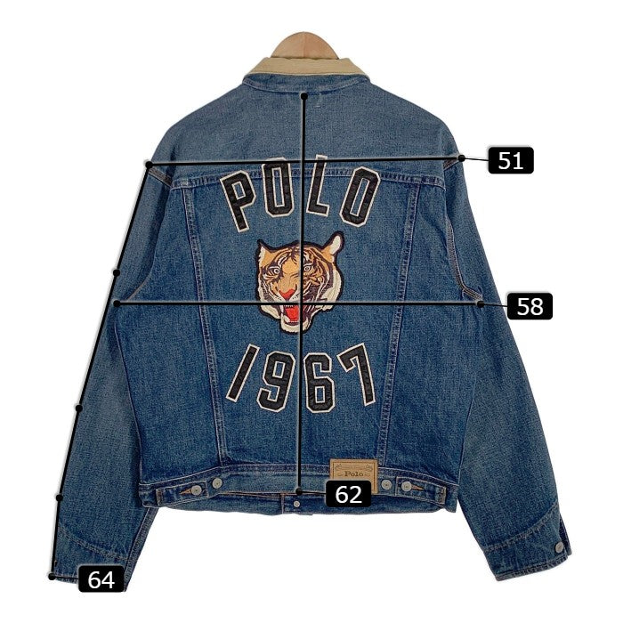 Polo Ralph Lauren ポロラルフローレン Country Jacket デニム コーデュロイカラー ジャケット インディゴ 1967 タイガーワッペン 現行モデル Size M 福生店