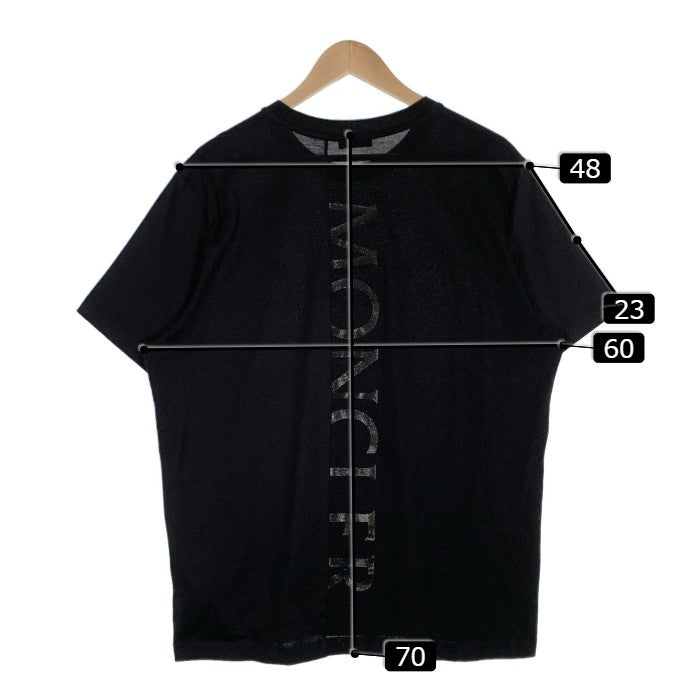 MONCLER モンクレール 21年 MAGLIA T-SHIRT ラバーワッペン バックプリント Tシャツ ブラック Size L 福生店