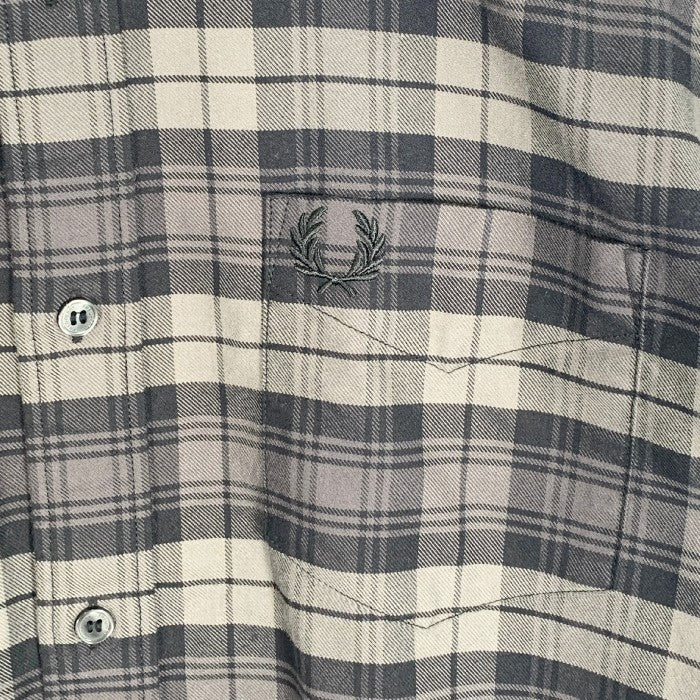 FRED PERRY フレッドペリー 鹿の子 ロングスリーブ ポロシャツ ブラック Size L 福生店