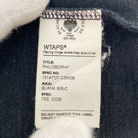 WTAPS ダブルタップス 13SS BLANK S/S-C TEE コットン シルク ポケットTシャツ ブラック Size M 福生店