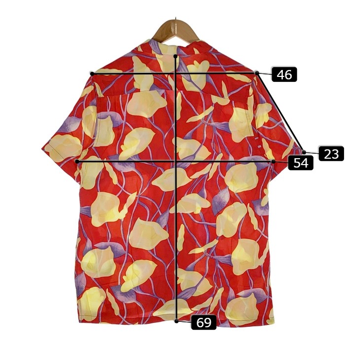 SUPREME シュプリーム 18SS  Lily Rayon Shirt リリィ レーヨンシャツ 百合 レッド Size M 福生店