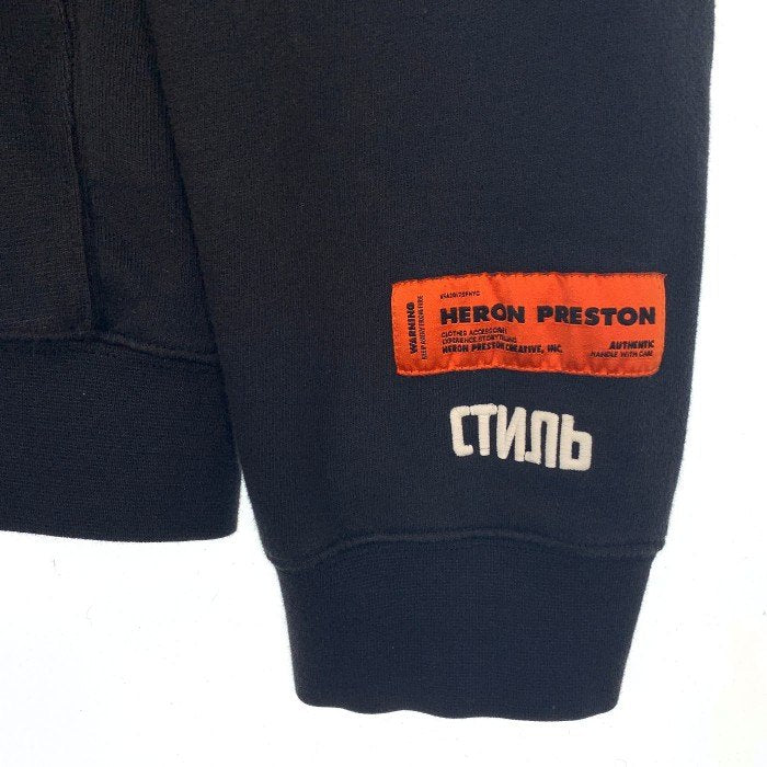 Heron Preston ヘロンプレストン 19AW Hoodir プルオーバー パーカー  グラフィックプリント ブラック HMBB004F19808001 Size L 福生店