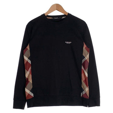 BLACK LABEL CRESTBRIDGE ブラックレーベル クレストブリッジ ロングスリーブTシャツ チェック切替 ブラック 51P88-578-09 Size M 福生店