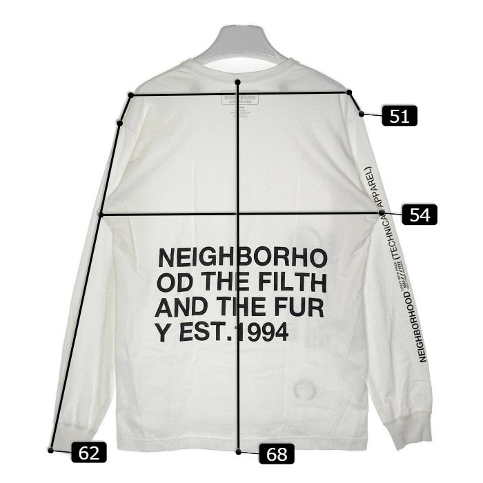 NEIGHBORHOOD ネイバーフッド 19CG2 長袖Tシャツ ホワイト sizeM 瑞穂店