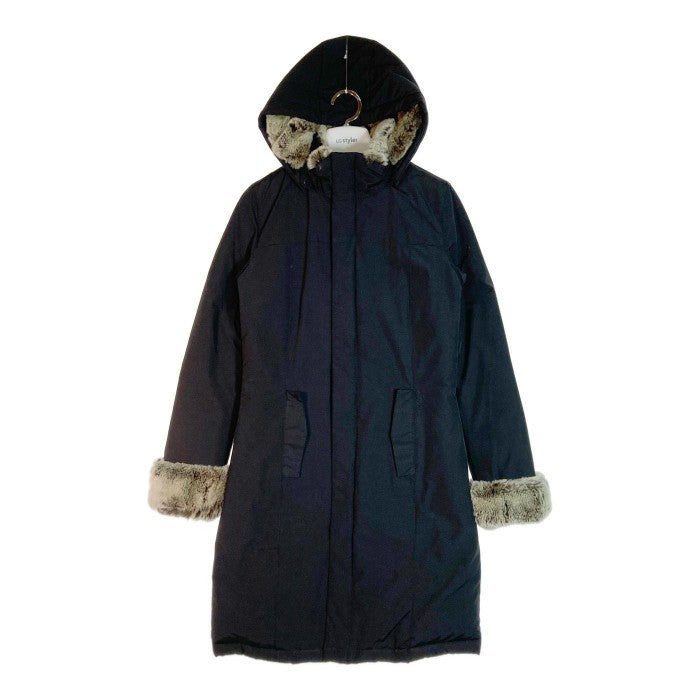 WOOLRICH ウールリッチ ボルダーコート ラビットファー付 ダウンジャケット 1302056 ブラック sizeXS 瑞穂店