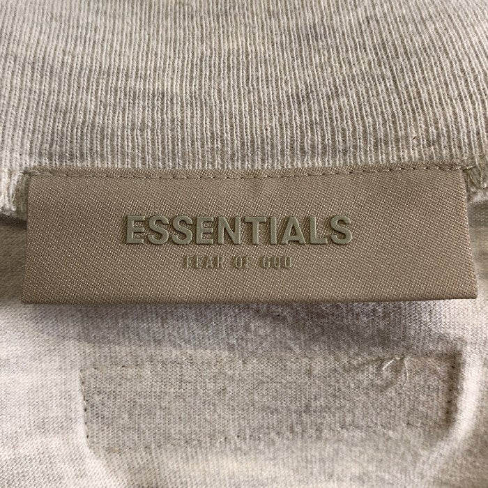 ESSENTIALS エッセンシャルズ フロッキーロゴプリント ロングスリーブ Ｔシャツ オートミール Size Ｌ 福生店