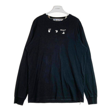 OFF-WHITE オフホワイト OMAB001S21JER008 21SS バックアロープリント L/S Tシャツ ブラック sizeXL 瑞穂店