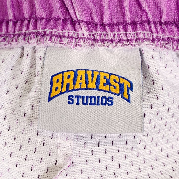 BRAVEST STUDIOS ブレイベストスタジオ Racing Shorts レーシング メッシュショーツ ショートパンツ パープル Size L  福生店