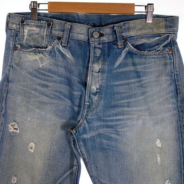 LEVI'S リーバイス 66501 デニムパンツ USED/リペア加工 インディゴ パッチ後付 復刻 Size 36 福生店