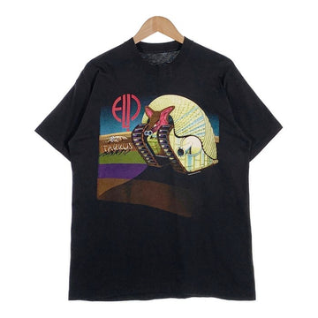 90's ELP Emerson Lake ＆ Palmer エマーソンレイクアンドパーマー World Tour 1996 TARKUS プリント Tシャツ ブラック タグなし Size L 相当 福生店