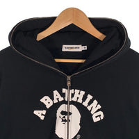 A BATHING APE アベイシングエイプ フルジップ スウェットパーカー プリント ブラック Size M 福生店