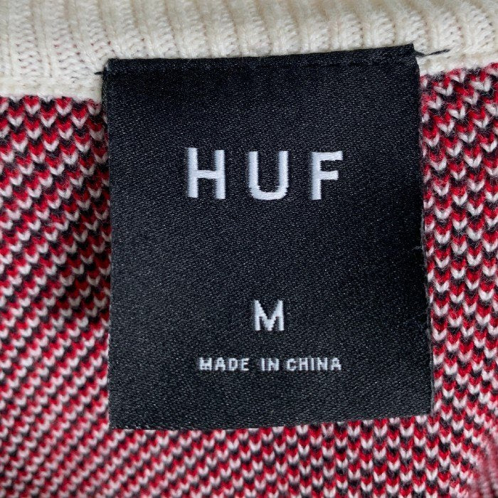 HUF ハフ Cotton Crewneck Sweater コットン クルーネックセーター ホワイト KN00463 Size M 福生店