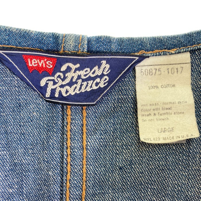 Levi's リーバイス 60875-1017 fresh produce vest 70s フレッシュプロデュース 人参タグ デニムベスト インディゴ sizeL 瑞穂店