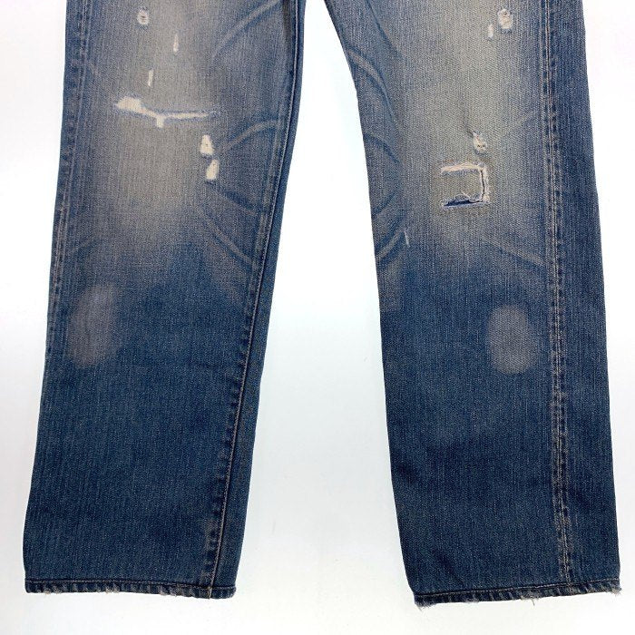 LEVI'S リーバイス 66501 デニムパンツ USED/リペア加工 インディゴ パッチ後付 復刻 Size 36 福生店