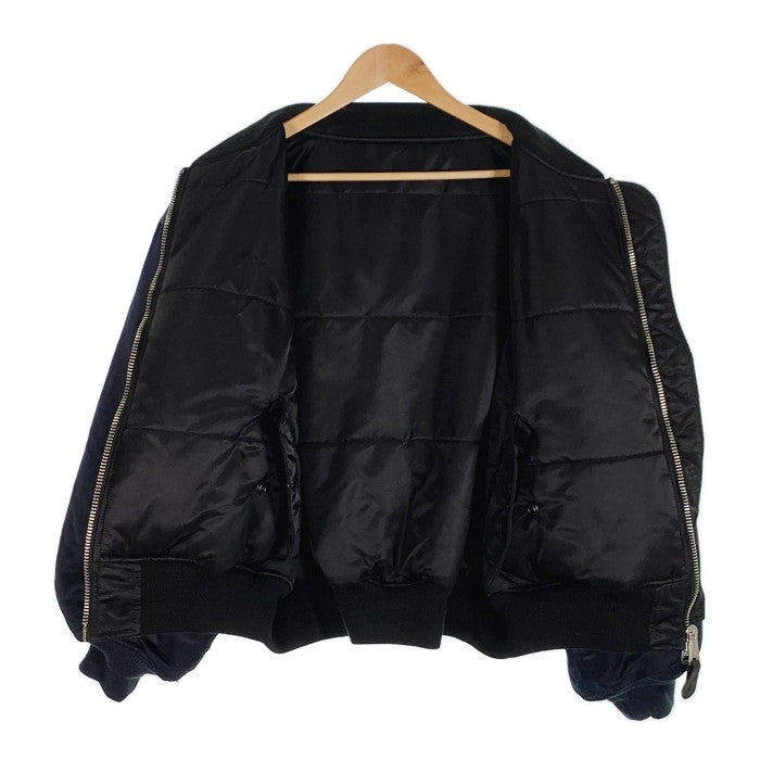 VETEMENTS ヴェトモン 20AW ALPHA アルファ Reversible Bomber Jacket リバーシブル ボンバージャケット MA-1 ネイビー ブラック Size L 福生店